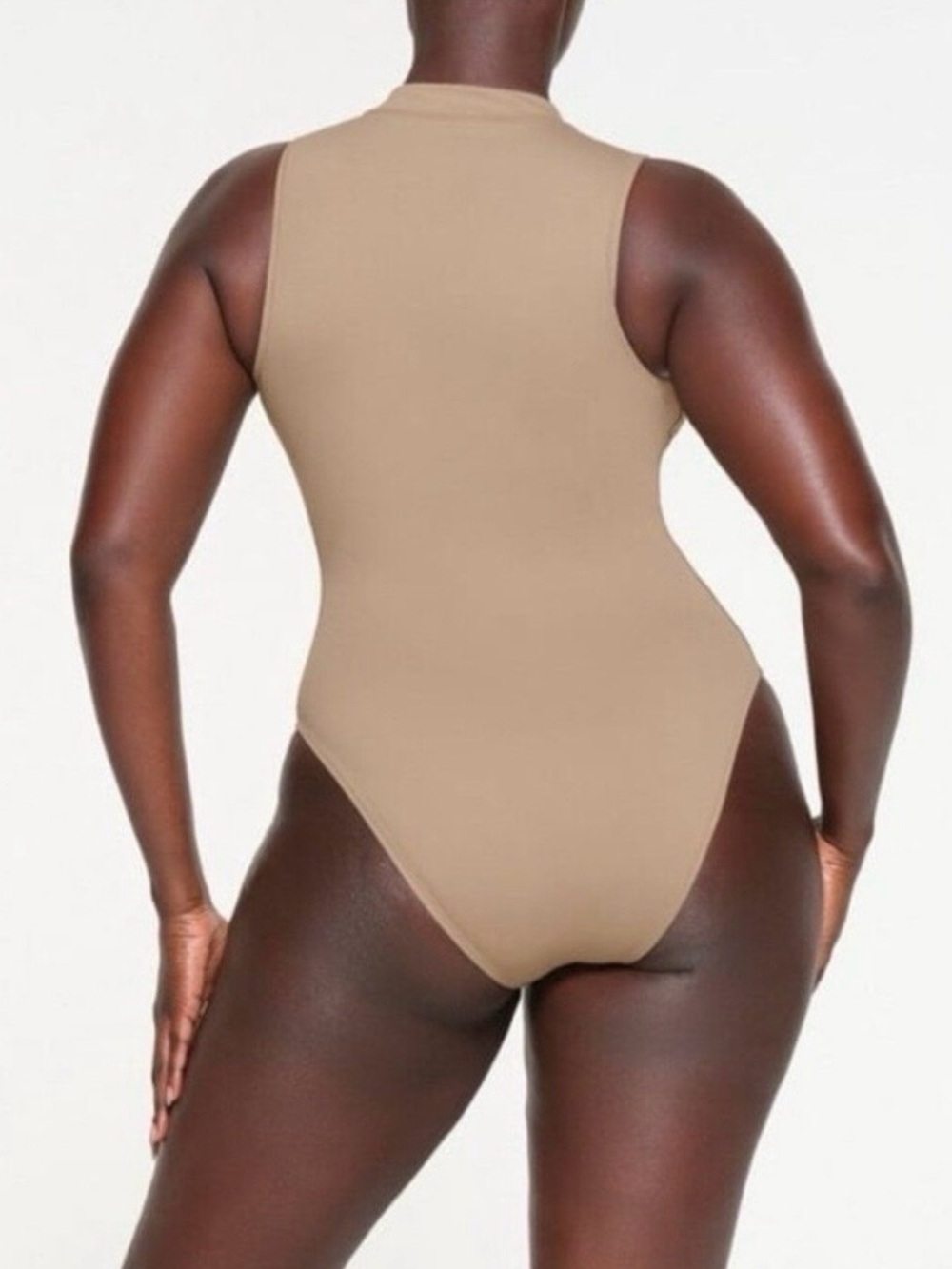 Skims Signature Swim Zip Front Sleeveless One Piece - Picture 3 of 8